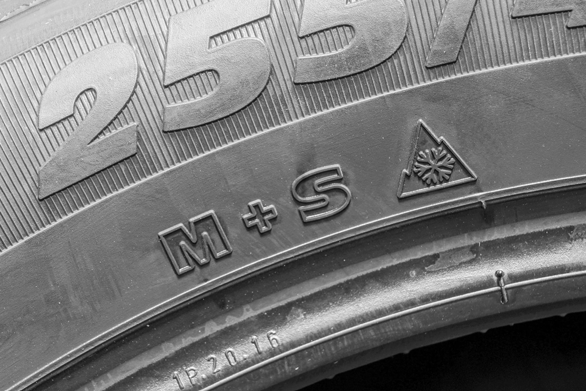 Nahaufnahme von einem Autoreifen