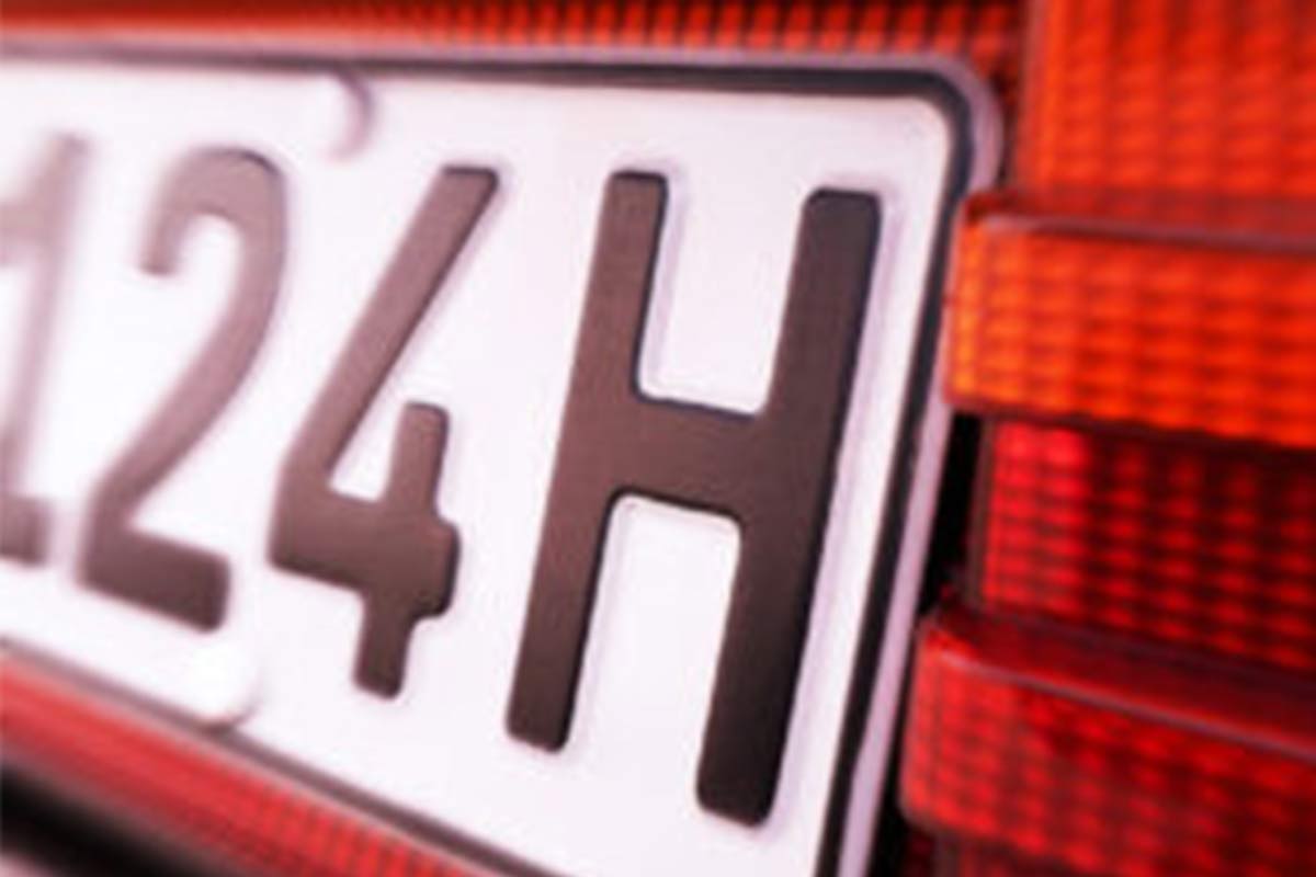 Ein Kennzeichen eines Autos