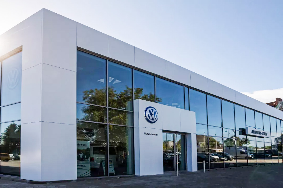 Ansicht des Autohauses des Standorts Nutzfahrzeug Zentrum Bremen