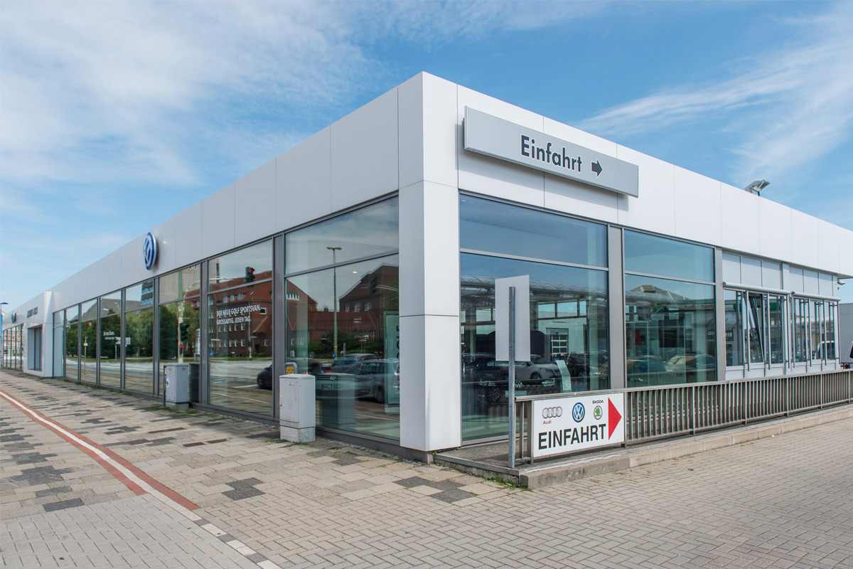 Ansicht des Autohauses des Standorts Autohaus Bremerhaven