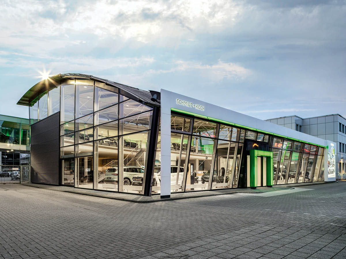 Ansicht des Autohauses des Standorts Škoda Bremen